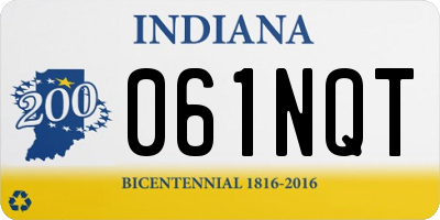 IN license plate 061NQT