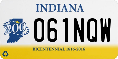 IN license plate 061NQW