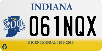 IN license plate 061NQX