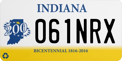 IN license plate 061NRX