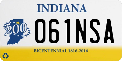 IN license plate 061NSA