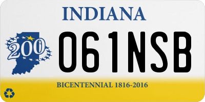 IN license plate 061NSB