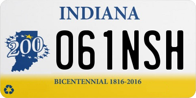 IN license plate 061NSH