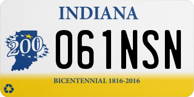 IN license plate 061NSN