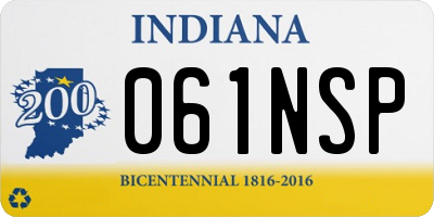 IN license plate 061NSP