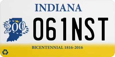 IN license plate 061NST