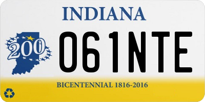 IN license plate 061NTE