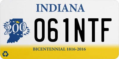 IN license plate 061NTF