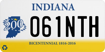 IN license plate 061NTH