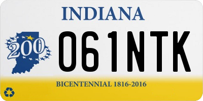 IN license plate 061NTK