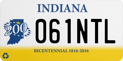 IN license plate 061NTL