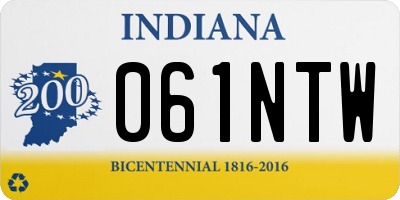 IN license plate 061NTW