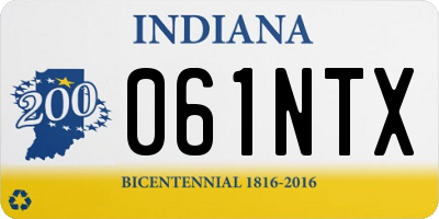 IN license plate 061NTX