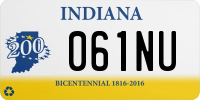 IN license plate 061NU