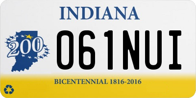 IN license plate 061NUI