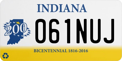 IN license plate 061NUJ