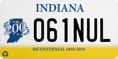 IN license plate 061NUL