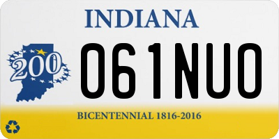 IN license plate 061NUO