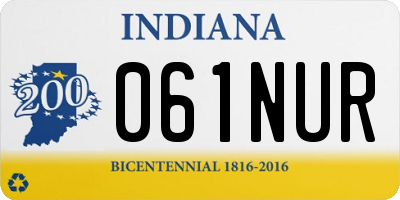 IN license plate 061NUR