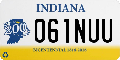 IN license plate 061NUU