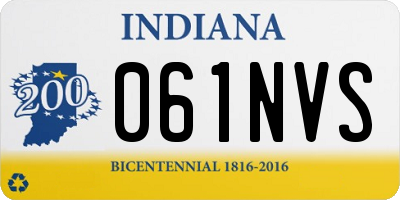 IN license plate 061NVS