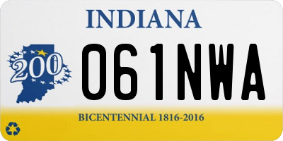 IN license plate 061NWA