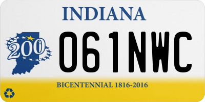 IN license plate 061NWC