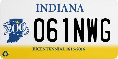 IN license plate 061NWG