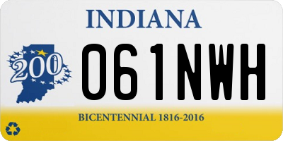 IN license plate 061NWH