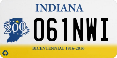 IN license plate 061NWI