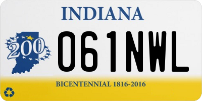 IN license plate 061NWL