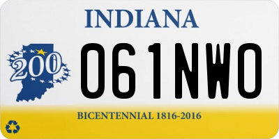 IN license plate 061NWO