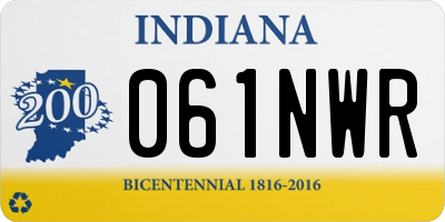 IN license plate 061NWR
