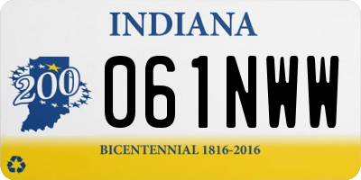 IN license plate 061NWW