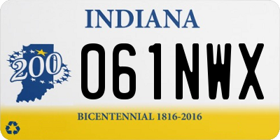 IN license plate 061NWX