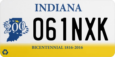 IN license plate 061NXK