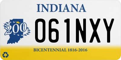 IN license plate 061NXY