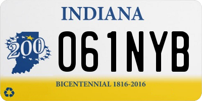 IN license plate 061NYB