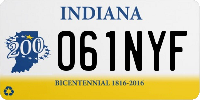 IN license plate 061NYF