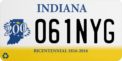 IN license plate 061NYG