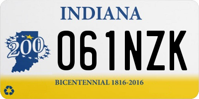 IN license plate 061NZK