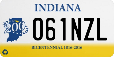 IN license plate 061NZL