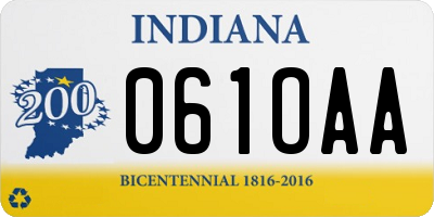 IN license plate 061OAA