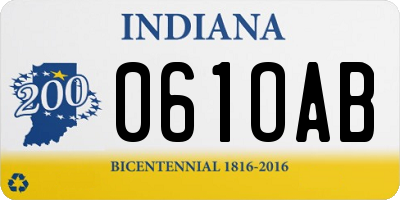 IN license plate 061OAB