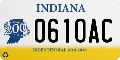 IN license plate 061OAC