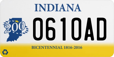 IN license plate 061OAD