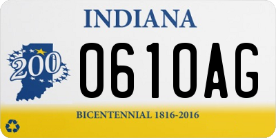 IN license plate 061OAG