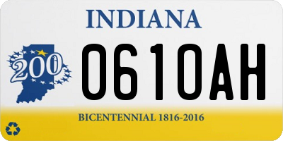 IN license plate 061OAH