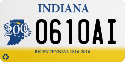IN license plate 061OAI