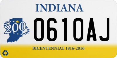 IN license plate 061OAJ
